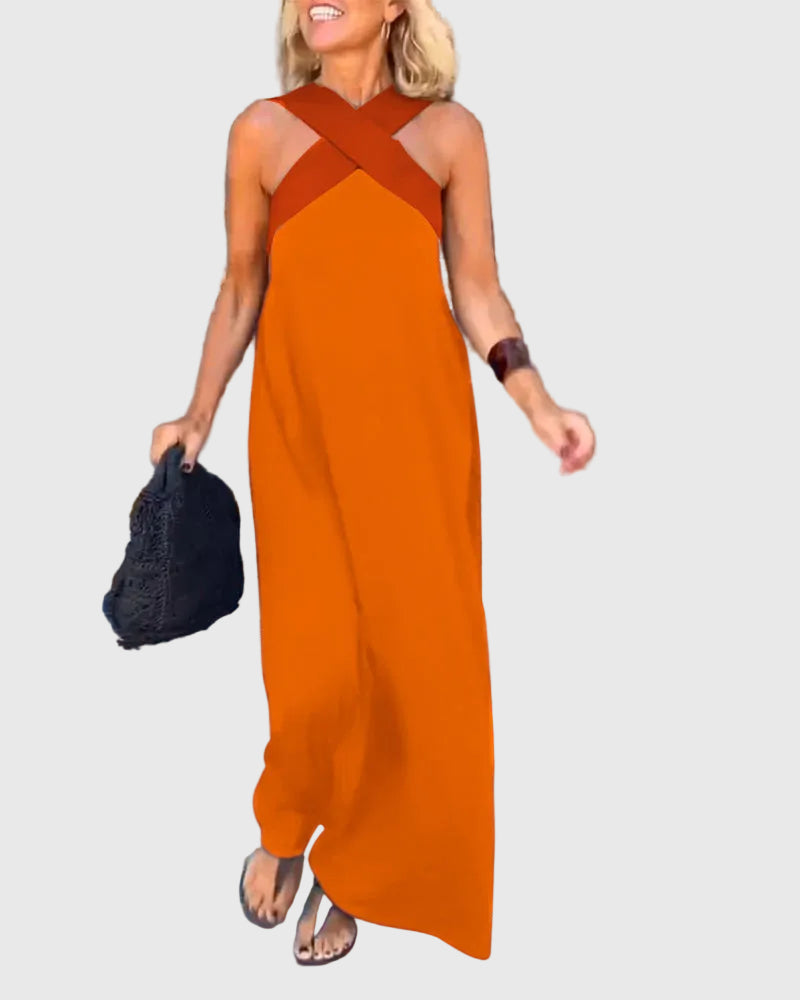 Elena | Robe Maxi Fluide et Élégante